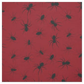 Spiders Gothic Halloween Black Deep Red Stoff (Muster)