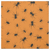 Spiders Gothic Halloween Black Orange Stoff (Muster)