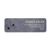 Spiders Grau Halloween Baby Shower Rücksendeadress (Vorne)
