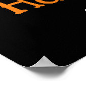 Spiders Happy Halloween Black Orange Individuelle Poster (Ecke)