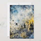 Spiders Haunted House Spooktacular Halloween Party Einladung (Rückseite)