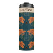 Spiders & Lilies Spooky Halloween Name Vintag Thermosbecher (Vorderseite)