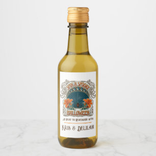 Spiders & Lilies Spooky Halloween Personalisiert Weinetikett