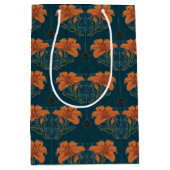 Spiders & Lilies Spooky Halloween Vintages Muster Mittlere Geschenktüte (Vorderseite)