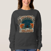 Spiders & Lilies Spooky Vintage Halloween-Frau Sweatshirt (Vorderseite)