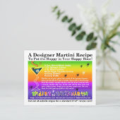 Spiders & Snake Halloween Martini Rezept Postkarte (Stehend Vorderseite)