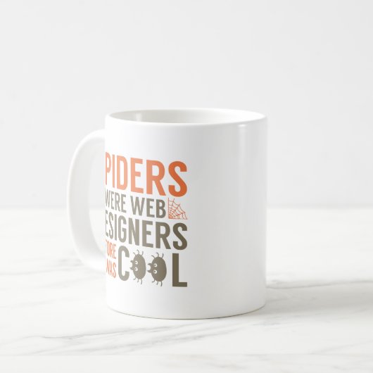 Spiders waren Webdesigner Kaffeetasse (Vorderseite Links)