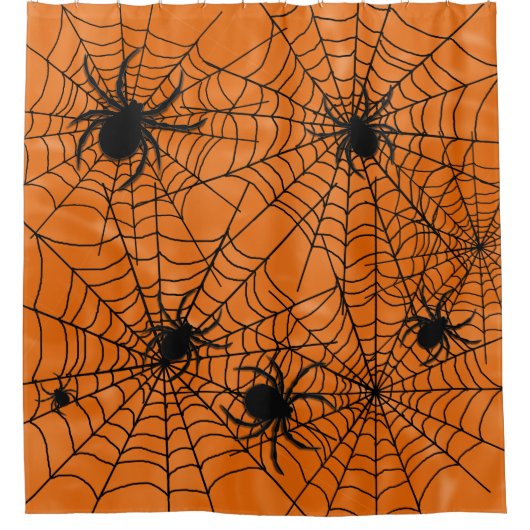 Spiders WebHalloween Duschvorhang (Vorderseite)