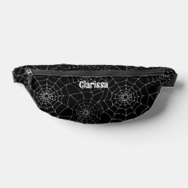 Spiders Webs Kobwebs Schwarzes Halloween Bauchtasche