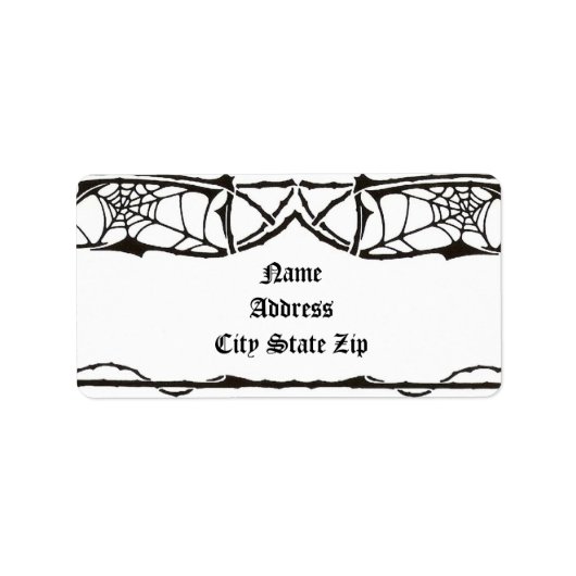 Spiderweb Adressaufkleber (Vorne)