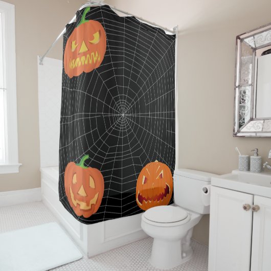 Spiderweb auf Black.. Duschvorhang (Beispiel)