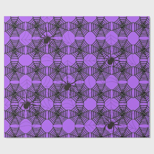 Spiderweb auf Lila Halloween-Handwerk oder Geschen Geschenkpapier (Flach)