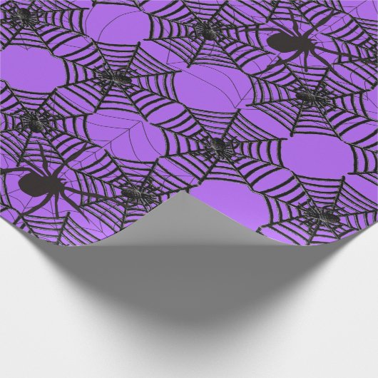 Spiderweb auf Lila Halloween-Handwerk oder Geschen Geschenkpapier (Ecke)