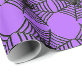 Spiderweb auf Lila Halloween-Handwerk oder Geschen Geschenkpapier (Rolleneckpunkt)