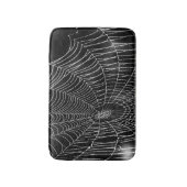 Spiderweb auf schwarzem Hintergrund Badematte (Vorderseite Vertikal)