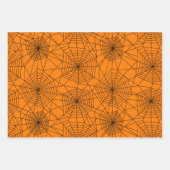 Spiderweb Black and White Halloween Geschenkpapier Set (Vorderseite 2)