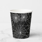 Spiderweb Black and White Halloween Pappbecher (Rechts)