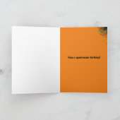 Spiderweb Black Orange Kids Halloween Karte (Innenseite)