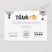 Spiderweb Candle Spooky Vibes Halloween Vielen Dan Dankeskarte (Vorderseite)