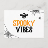 Spiderweb Candle Spooky Vibes Halloween Vielen Dan Dankeskarte (Rückseite)