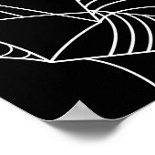 Spiderweb Crescent Moon Halloween Party Poster (Ecke)