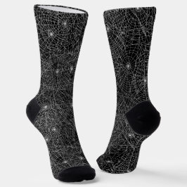 Spiderweb Dark Aesthetic Goth Halloween Socken
