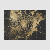 Spiderweb Elegance | Creepy Beautiful Gold Cobweb Seidenpapier (Vorderseite)