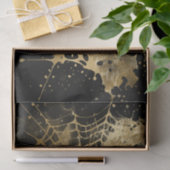 Spiderweb Elegance | Creepy Beautiful Gold Cobweb Seidenpapier (Geschenk)