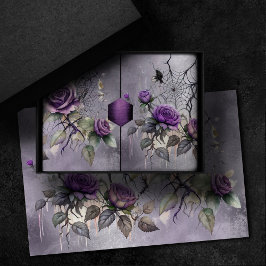 Spiderweb Elegance | Creepy Beautiful Rosen floral Seidenpapier