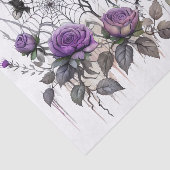 Spiderweb Elegance | Creepy Beautiful Rosen floral Seidenpapier (Ausschnitt)