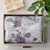 Spiderweb Elegance | Creepy Beautiful Rosen floral Seidenpapier (Geschenk)