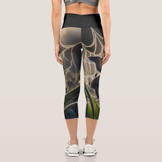 Spiderweb floral capri leggings (Rückseite)