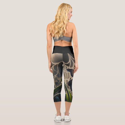Spiderweb floral capri leggings (Rückseite)