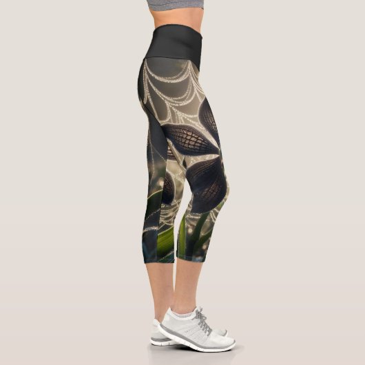 Spiderweb floral capri leggings (Rechts)