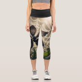 Spiderweb floral capri leggings (Vorderseite)