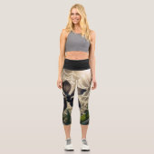 Spiderweb floral capri leggings (Vorderseite)