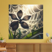 Spiderweb floral leinwanddruck (Insitu (Wohnzimmer))
