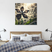 Spiderweb floral leinwanddruck (Insitu (Schlafzimmer))