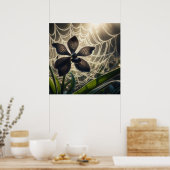Spiderweb floral poster (Küche)