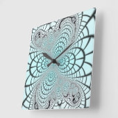 Spiderweb-Fraktal Quadratische Wanduhr (Winkel)