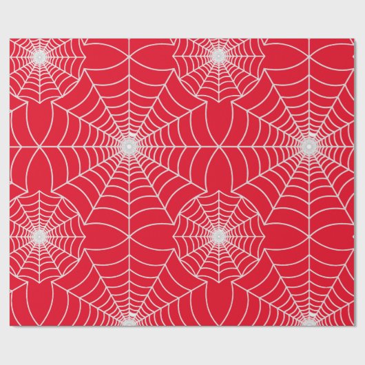 SPiderWeb Gemustert Red Design Geschenkpapier (Flach)
