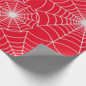 SPiderWeb Gemustert Red Design Geschenkpapier (Ecke)