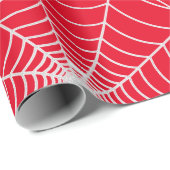 SPiderWeb Gemustert Red Design Geschenkpapier (Rolleneckpunkt)