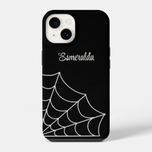 Spiderweb Goth Style Personalisiert iPhone 14 Hülle