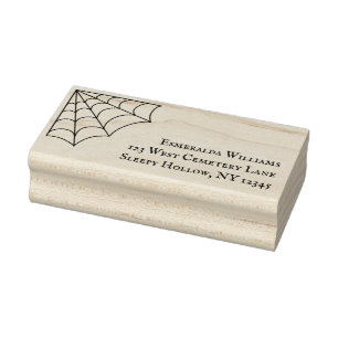 Spiderweb Graphic Custom Goth Rücksendeadresse Gummistempel