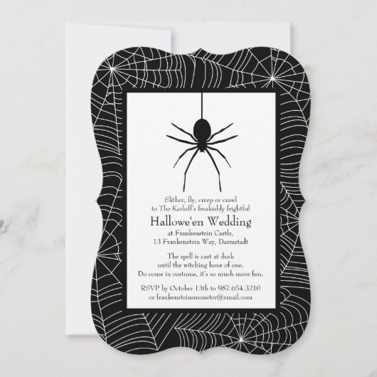 Spiderweb Halloween-Einladung Einladung (Vorderseite)