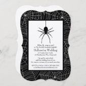 Spiderweb Halloween-Einladung Einladung (Vorne/Hinten)