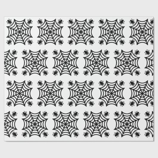Spiderweb Halloween Geschenkpapier (Flach)