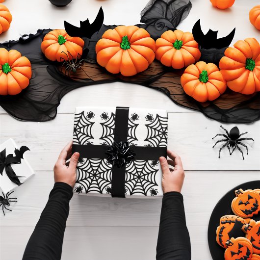 Spiderweb Halloween Geschenkpapier