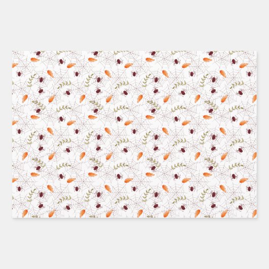 Spiderweb Halloween Geschenkpapier Set (Vorderseite 3)